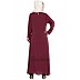 Designer Embellished Nida abaya- Maroon 